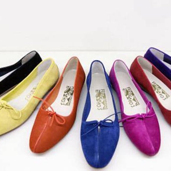 Salvatore Ferragamo Creations Ballet Flat CHERIE black SUEDE BALLET FLAT size 39 - Picture 9 of 13